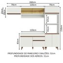 Ver imagem 4 de Armário de Cozinha Completa 260cm Branco Reims Madesa 07