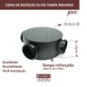Caixa de Inspeção Passagem Dn100 Esgoto Tampa Redonda PVC - 3