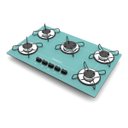 Ver imagem 1 de Cooktop Fogão Ultra Chama Bivolt 5 Bocas Chamalux - Verde