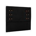 Ver imagem 1 de Cabeceira Gênova para Cama Box Solteiro 90 Cm Suede - D’Rossi Cor Preto