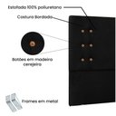 Ver imagem 3 de Cabeceira Gênova para Cama Box Solteiro 90 Cm Suede - D’Rossi Cor Preto
