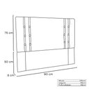 Ver imagem 2 de Cabeceira Gênova para Cama Box Solteiro 90 Cm Suede - D’Rossi Cor Preto
