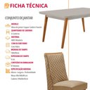 Ver imagem 7 de Mesa de Jantar Copper 180cm Tampo MDF Vidro com 6 Cadeiras Yasmin