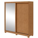 Ver imagem 2 de Guarda-roupa 2 Portas de Correr 2 Gavetas Easy Light com Espelho e Pés Amendoa Clean/off White/amen