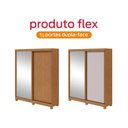 Ver mais imagens de Guarda-roupa 2 Portas de Correr 2 Gavetas Easy Light com Espelho e Pés Amendoa Clean/off White/amen