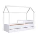 Ver imagem 3 de Cama Montessoriana Infantil Estilo Casinha 2 Gavetões 201cm Cor:branco
