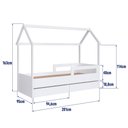 Ver imagem 4 de Cama Montessoriana Infantil Estilo Casinha 2 Gavetões 201cm Cor:branco