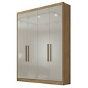 Ver imagem 2 de Guarda Roupa Solteiro 4 Portas 3 Gavetas - Moderni -cumaru/fendi - Móveis Novo Horizonte