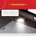 Ver imagem 3 de Coifa de Parede 75cm Vidro Curvo Duto Slim Nardelli Black