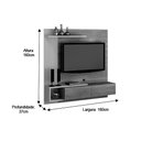 Ver imagem 2 de Painel Suspenso para Home Theatre Sala de Tv Style Cor:off White/cinamomo