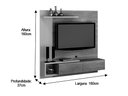 Ver imagem 2 de Painel Suspenso para Home Theatre Sala de Tv Style Cor:off White/cinamomo