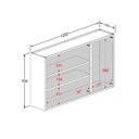 Ver imagem 3 de Armário Aéreo Alto de Aço 3 Portas Branco Estilo Bertolini