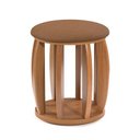 Ver imagem 2 de Puff Banqueta Paris Barril Linho Terracota/nature - Tebarrot Móveis