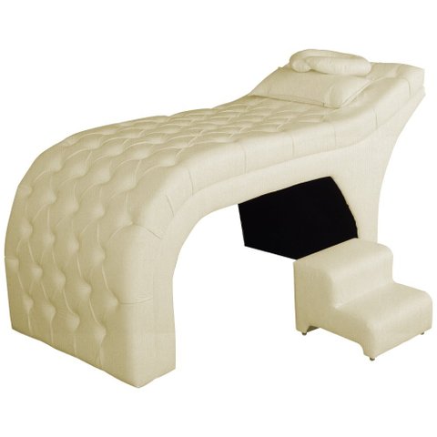 Maca Estofada Estética Capitonê 80 Cm Suede Marfim - Fm