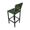 Ver imagem 4 de Banqueta Bistrô Balcão Elegante em Aluminio e Corda Naútica Verde Musgo - França