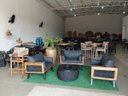 Ver imagem 7 de Banqueta Bistrô Balcão Elegante em Aluminio e Corda Naútica Verde Musgo - França