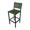 Ver imagem 1 de Banqueta Bistrô Balcão Elegante em Aluminio e Corda Naútica Verde Musgo - França