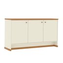 Ver imagem 7 de Aparador Buffet 3 Portas Tampo Mdp 25mm Zeus - Via Nossa - Off White e Naturale
