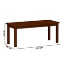 Ver imagem 4 de Conjunto Mesa 6 Cadeirsa Estofadas Madeira Maciça Castanho - Castanho C/estofado Marrom