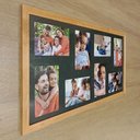 Ver imagem 2 de Porta Retrato Parede 32x62 Quadro Multifotos 8 Fotos 10x15:Moldura Mel