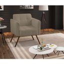Ver imagem 2 de Poltrona Decorativa Bia Couro Natural Bege 66 - Gran Belo