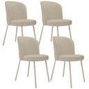 Ver imagem 1 de Kit 04 Cadeiras para Sala de Jantar Cozinha Estofada Gavi Arena L02 Linho Bege Escuro - Lyam Decor