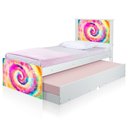 Ver imagem 5 de Bicama Solteiro Adesivada Tie Dye com Colchões
