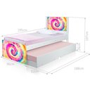 Ver imagem 4 de Bicama Solteiro Adesivada Tie Dye com Colchões