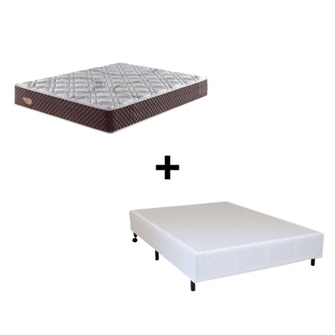 Cama Box com Colchão Casal Ecoflex Relax Adorabile - 138x188