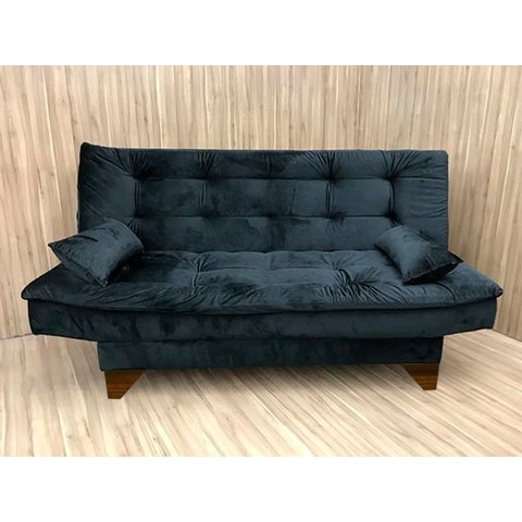 Sofá Cama 3 Lugares Preto 504 Stilo Plus
