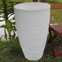 Ver imagem 1 de Kit 2 Vaso Planta 65x40 + 80x50 Oval Moderno Polietileno - BRANCO 006