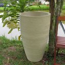Ver imagem 1 de Kit 2 Vaso Planta 65x40 + 80x50 Oval Moderno Polietileno - BEGE CASTANHA 012