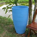 Ver imagem 1 de Kit 2 Vaso Planta 65x40 + 80x50 Oval Moderno Polietileno - AZUL BEBE 019