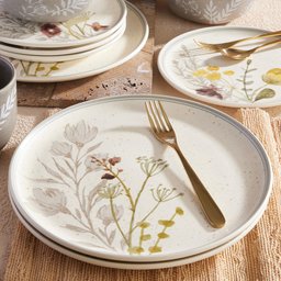 Conjunto 4 Pratos Raso Cerâmica Anastásia 27,3cm Cinza - 3