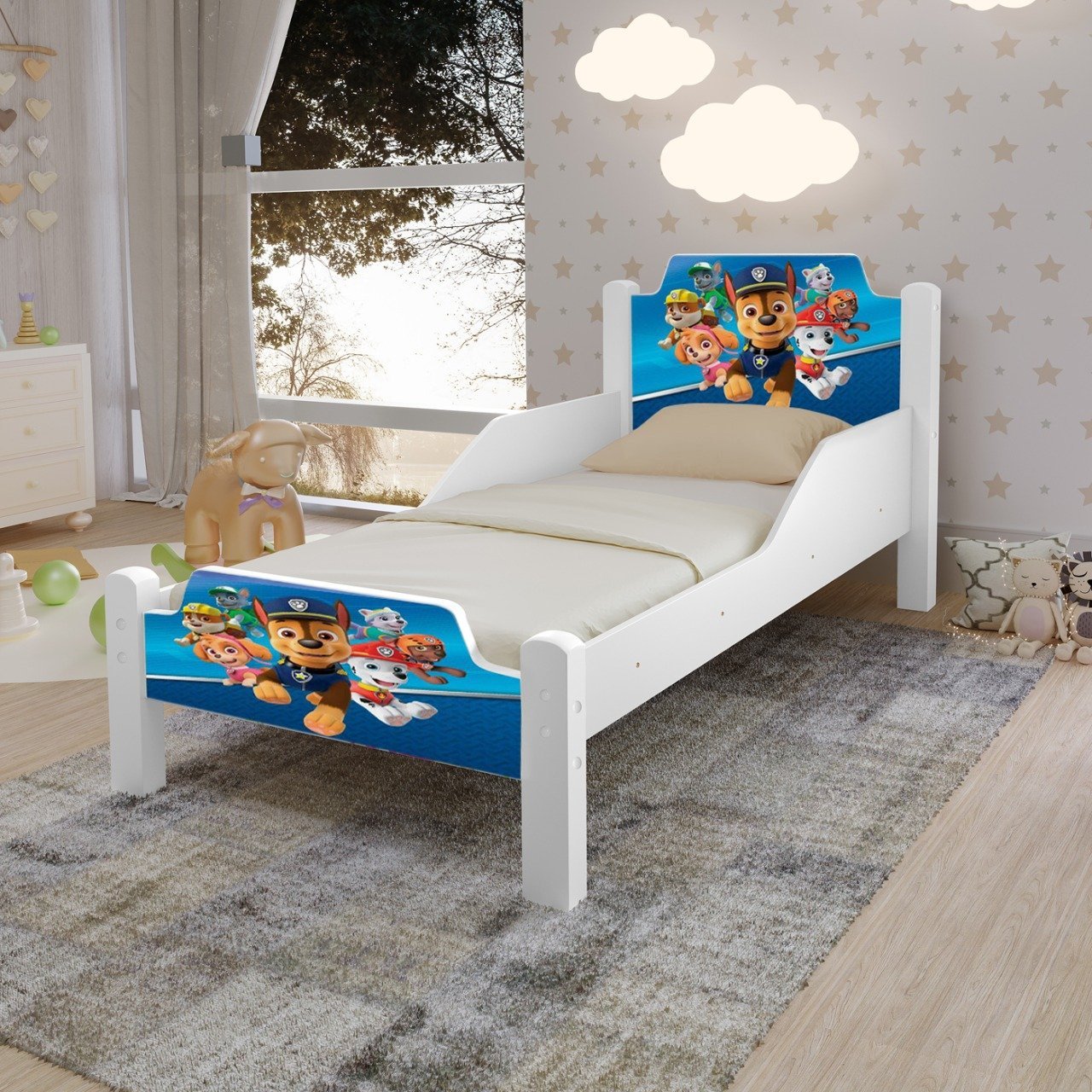 Mini Cama da Patrulha Canina Quarto Infantil | MadeiraMadeira