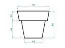 Ver imagem 4 de Vaso Planta 70x80 Ibiza Polietileno - BEGE CASTANHA 012