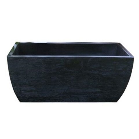 Kit 2 Vaso Planta 65x30 Jardineira Floreira Polietileno - PRETO 002