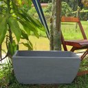 Ver imagem 2 de Kit 2 Vaso Planta 65x30 Jardineira Floreira Polietileno - CINZA CIMENTO 004