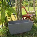 Ver imagem 3 de Kit 2 Vaso Planta 65x30 Jardineira Floreira Polietileno - CINZA CIMENTO 004