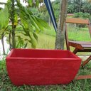Ver imagem 2 de Kit 2 Vaso Planta 65x30 Jardineira Floreira Polietileno - VERMELHO PAU BRASIL 005