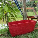 Ver imagem 3 de Kit 2 Vaso Planta 65x30 Jardineira Floreira Polietileno - VERMELHO PAU BRASIL 005