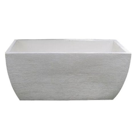 Kit 2 Vaso Planta 65x30 Jardineira Floreira Polietileno - BRANCO 006