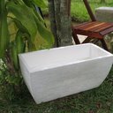 Ver imagem 3 de Kit 2 Vaso Planta 65x30 Jardineira Floreira Polietileno - BRANCO 006
