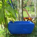 Ver imagem 2 de Kit 2 Vaso Planta 65x30 Jardineira Floreira Polietileno - AZUL ARARA 009