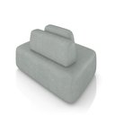 Ver imagem 6 de Sofá Ilha Sala de Estar Modulado Dakota 142cm Encosto Almofada Solta Pu Cinza G33 - Gran Belo