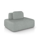 Ver imagem 2 de Sofá Ilha Sala de Estar Modulado Dakota 142cm Encosto Almofada Solta Pu Cinza G33 - Gran Belo