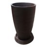 Kit Vaso Planta + Prato 65x40 Oval Moderno Polietileno - TERRACOTA 016 - 2