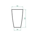 Ver imagem 2 de Kit Vaso Planta + Prato 80x50 Oval Moderno Polietileno - PRETO 002