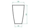 Ver imagem 2 de Kit Vaso Planta + Prato 80x50 Oval Moderno Polietileno - AZUL ESCURO 013