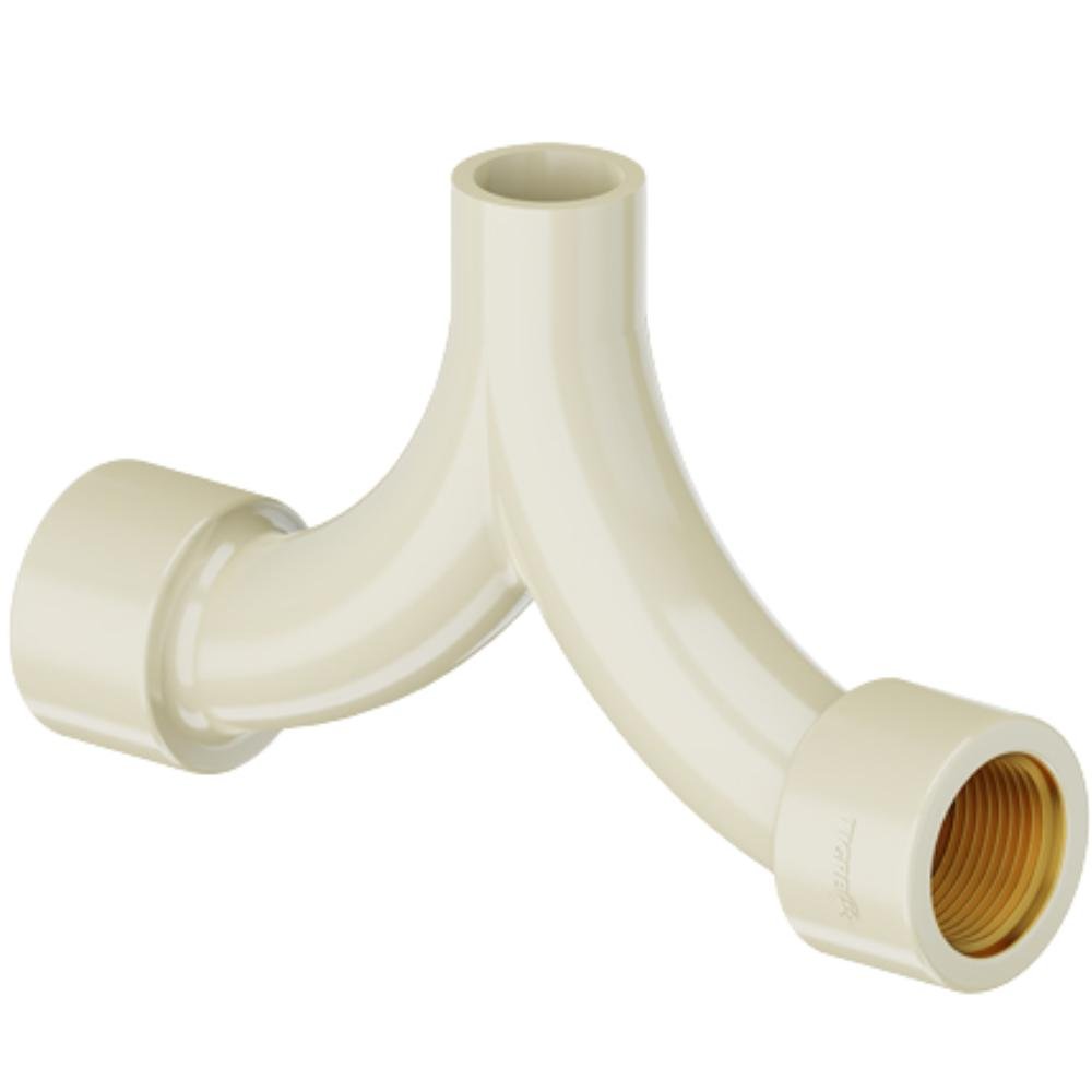 Kit 5 Tê Aquatherm Misturador C/ Transposição Cpvc Bege Condução Água Quente 3/4 Polegadas - 2